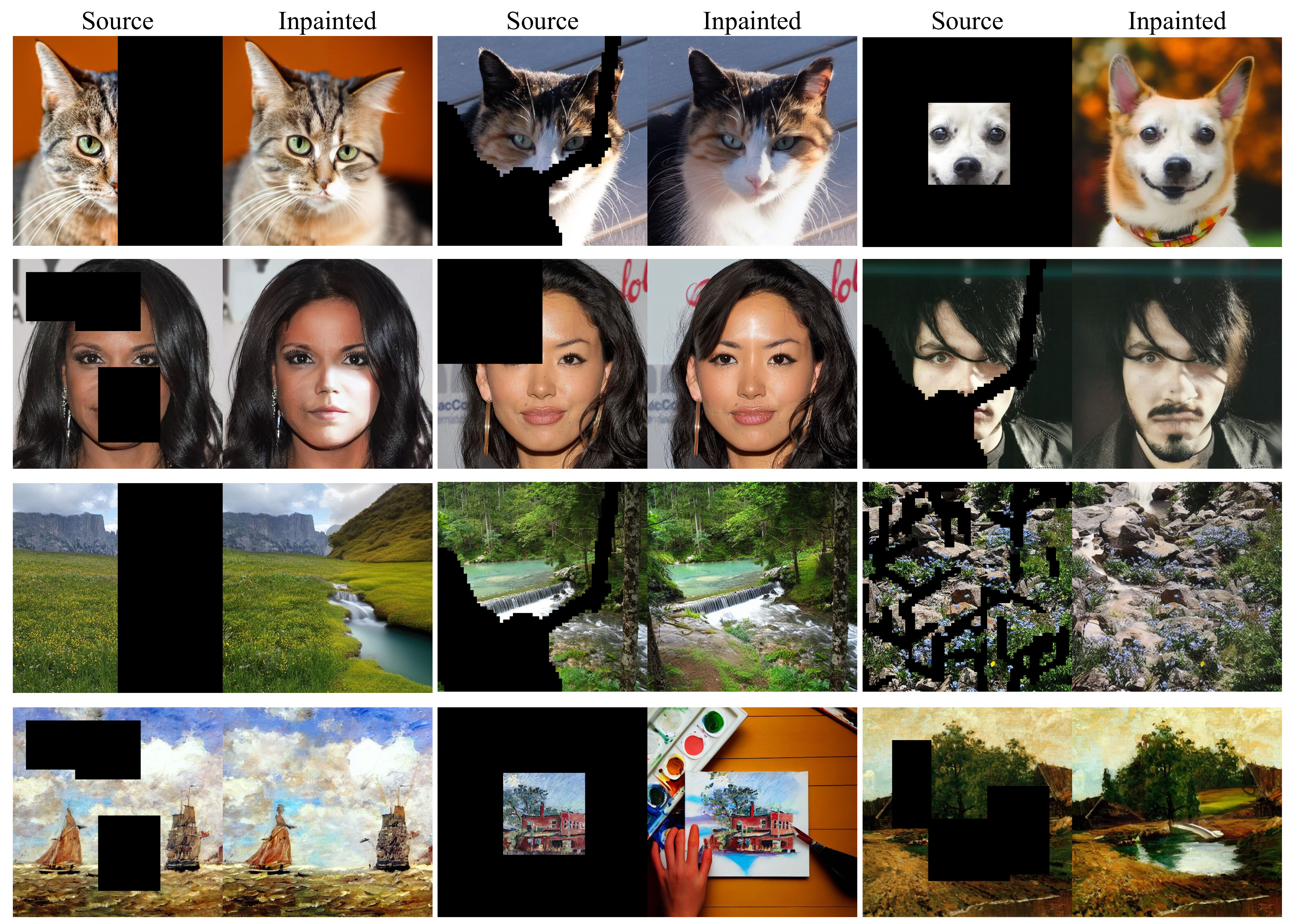 Additional image inpainting results