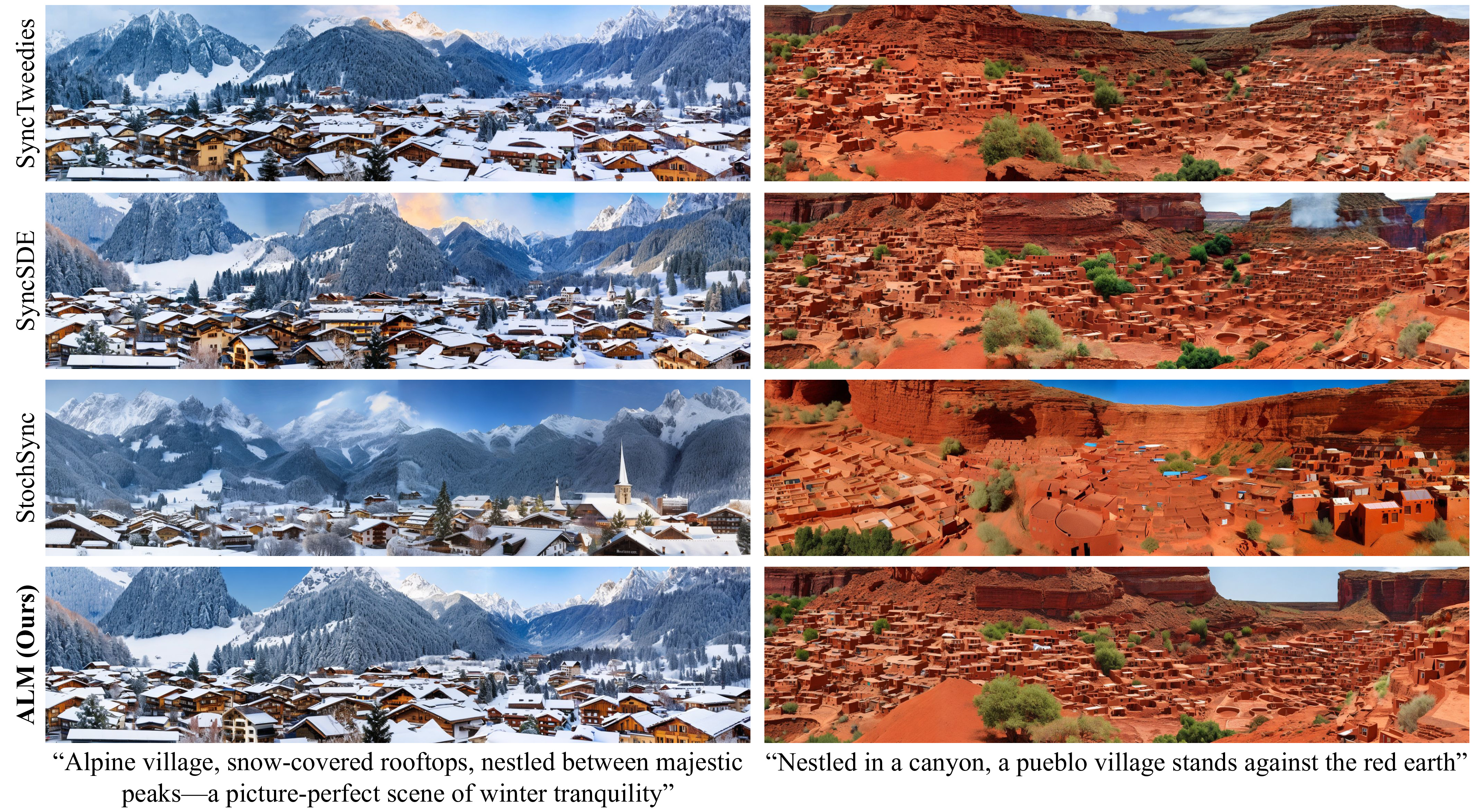 Wide image generation comparison with baselines