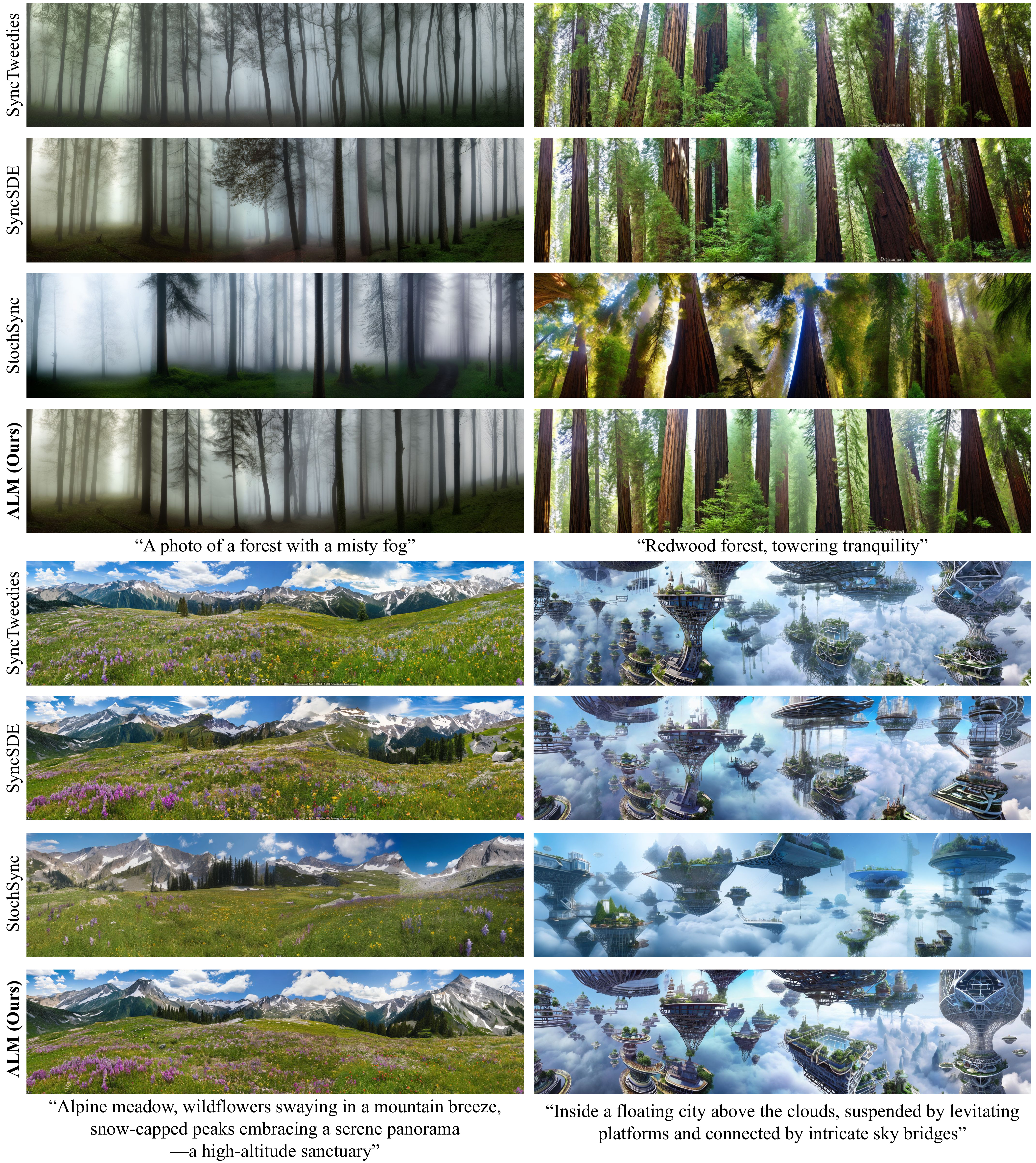 Additional wide image generation results